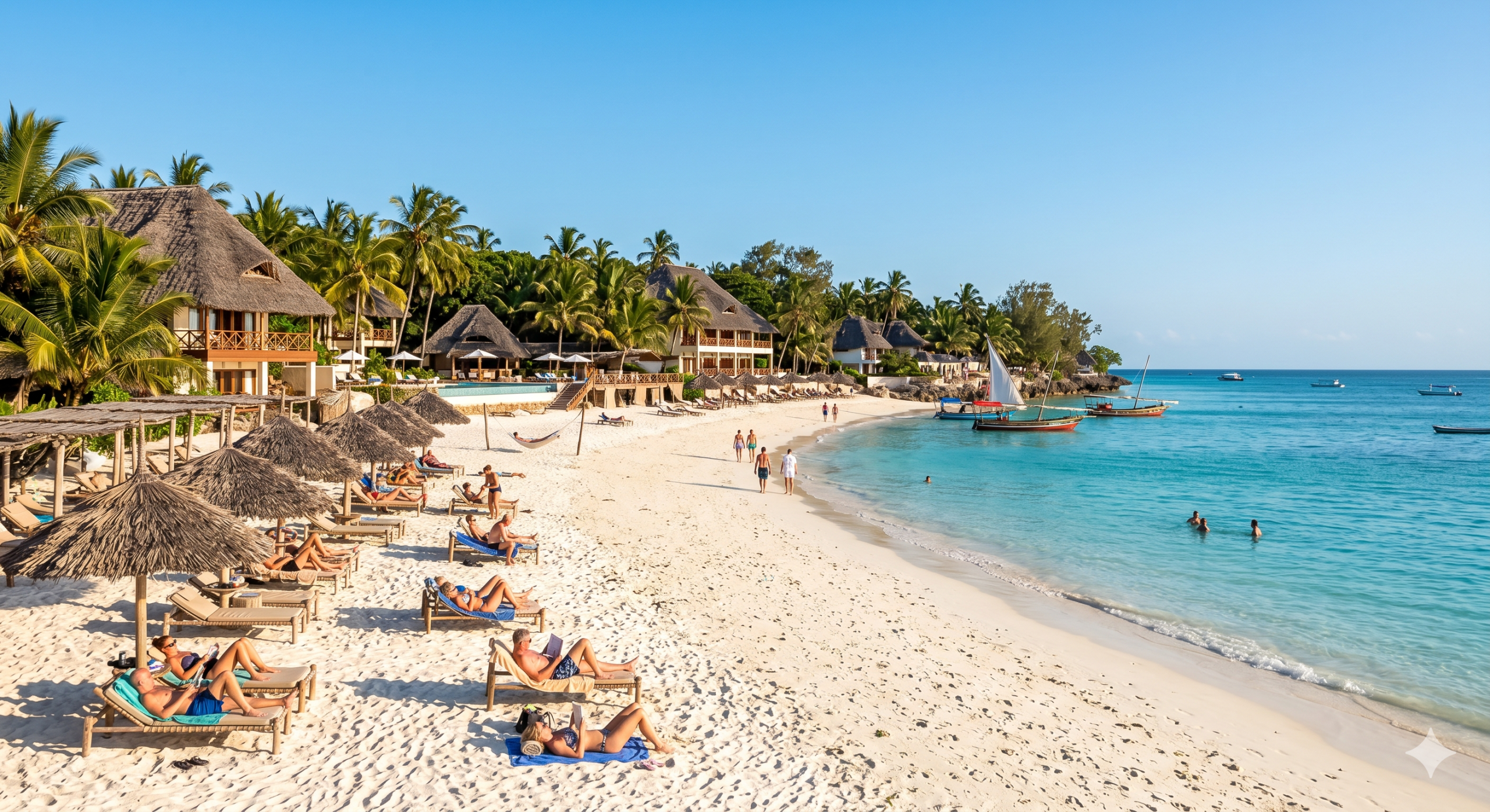Best time to visit Zanzibar beach clear water